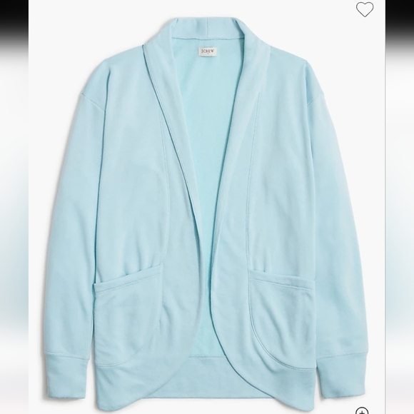 Nwt J. Crew Knit Wrap Cardigan Sweater Size Medium Baby Blue - Picture 1 of 7